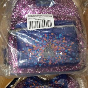 Loungefly Disney Paris 30th Sequin backpack and ears
